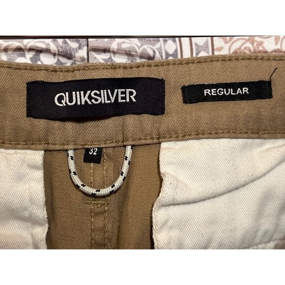 Quiksilver Mens Khaki Chino Pants Size 32 Regular Cotton Blend - Picture 9 of 11